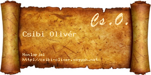 Csibi Olivér névjegykártya
